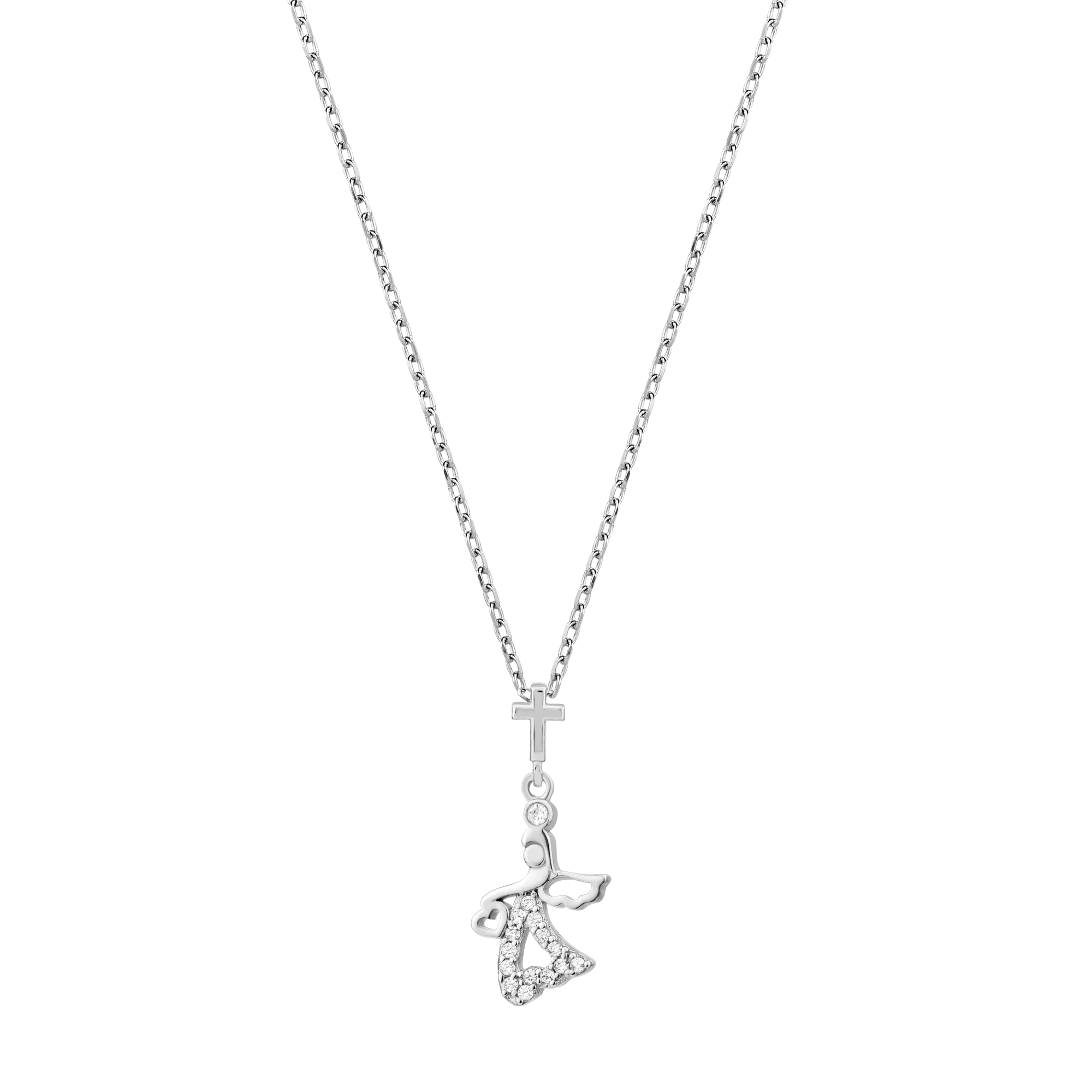 Dancing Angel with CZ Accents