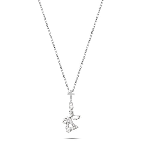 Dancing Angel with CZ Accents
