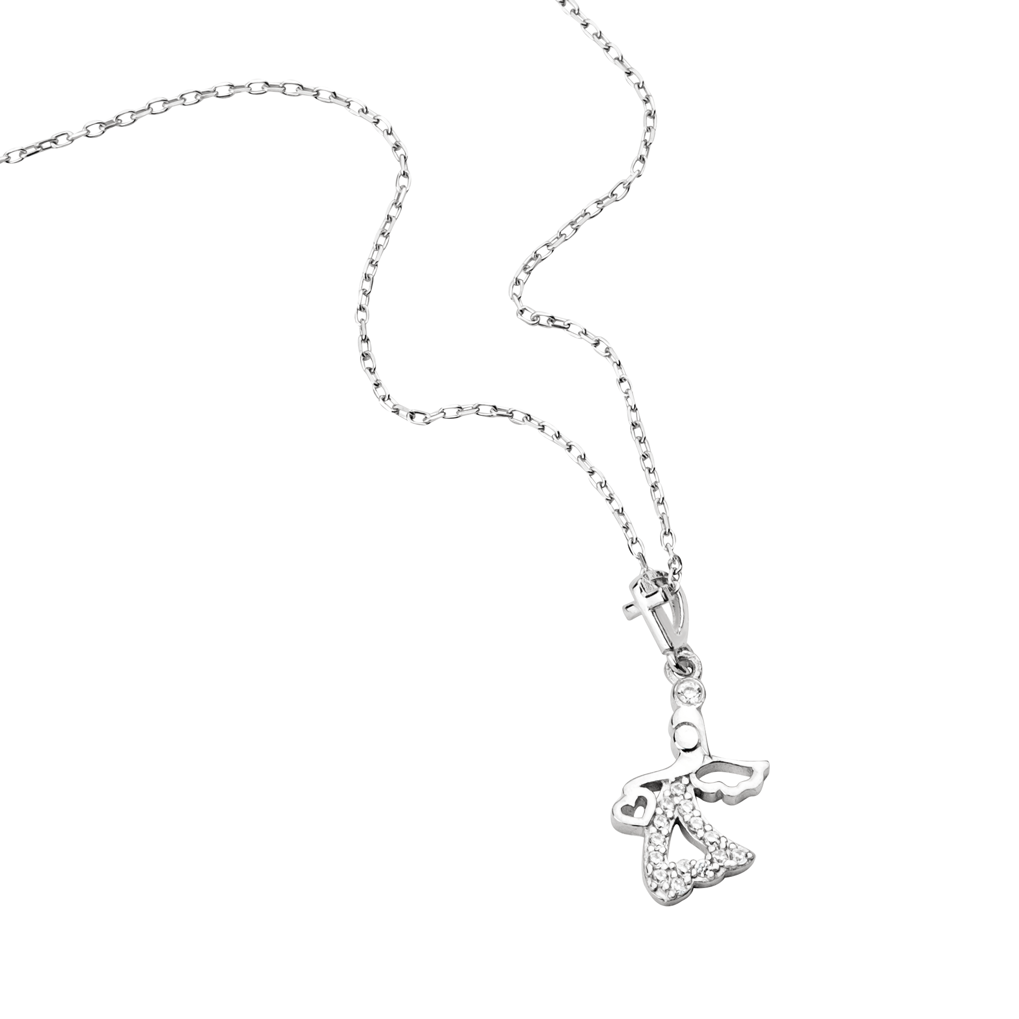 Dancing Angel with CZ Accents