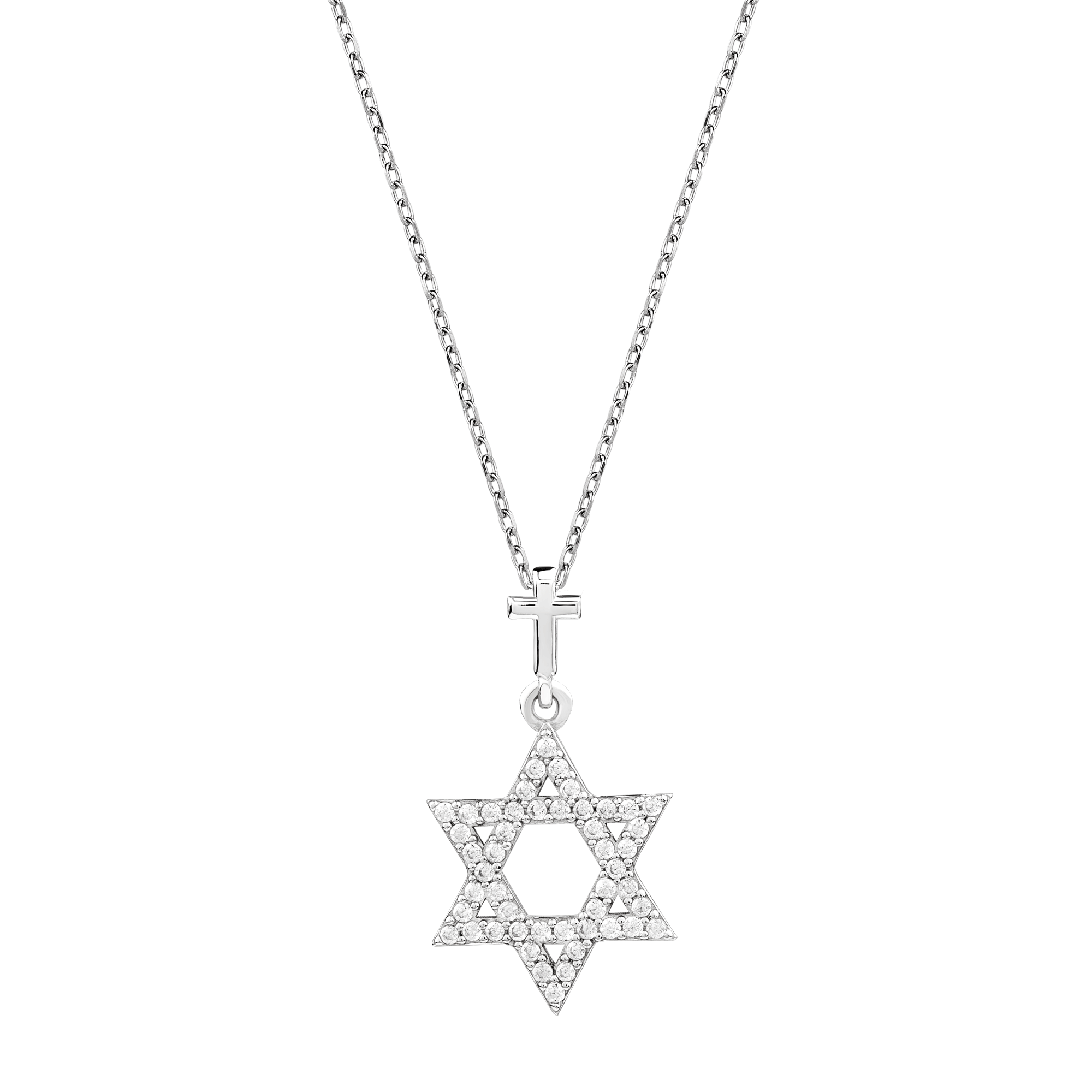 Star of David Branch with CZ Accents