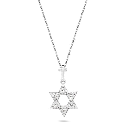 Star of David Branch with CZ Accents