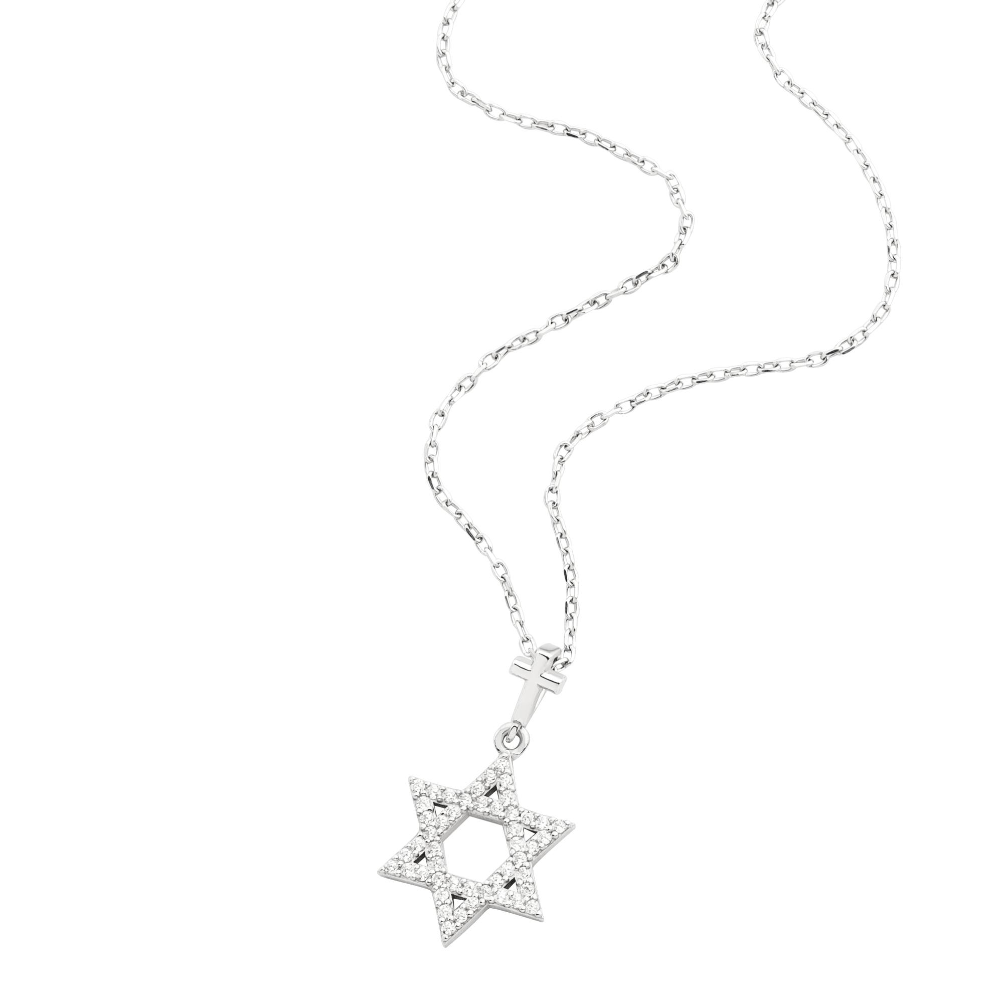 Star of David Branch with CZ Accents
