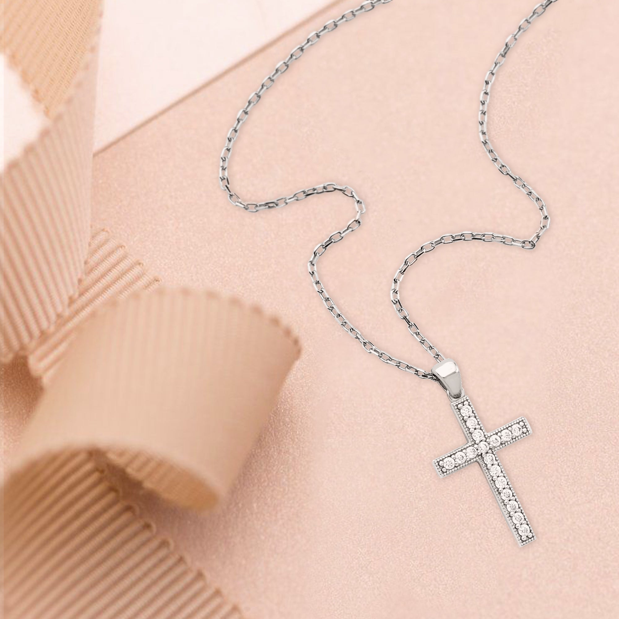 Cross with CZ Accents