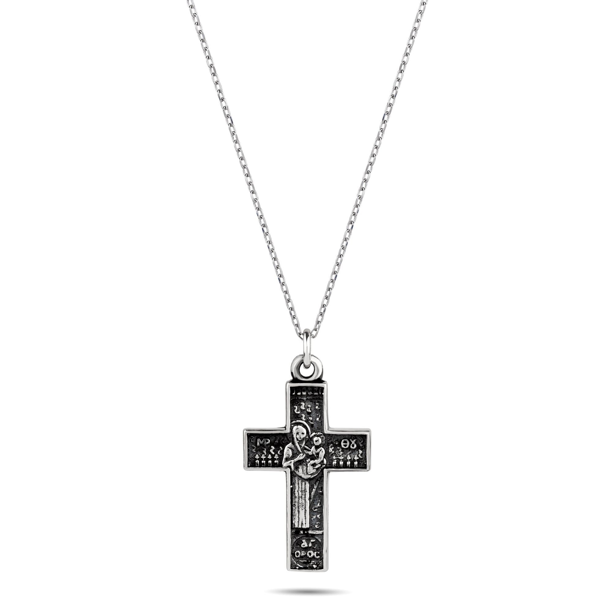 Mount Athos Sterling Silver Cross Pendant