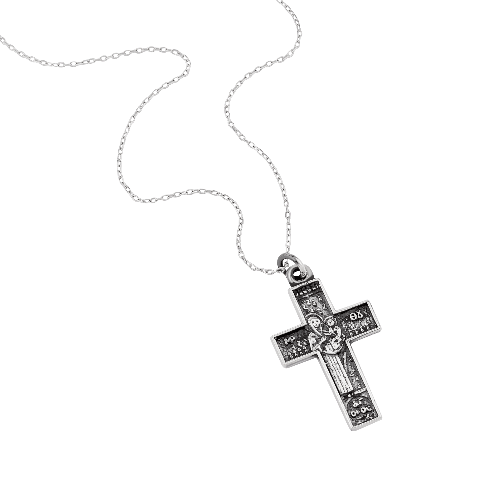 Mount Athos Sterling Silver Cross Pendant