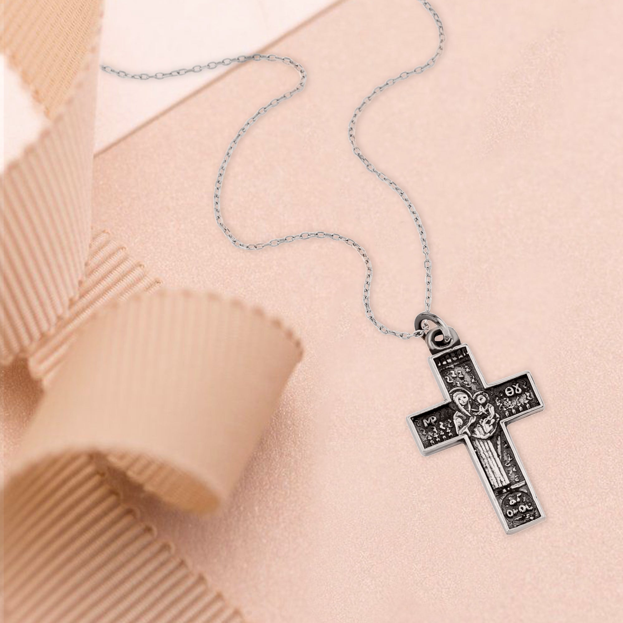 Mount Athos Sterling Silver Cross Pendant