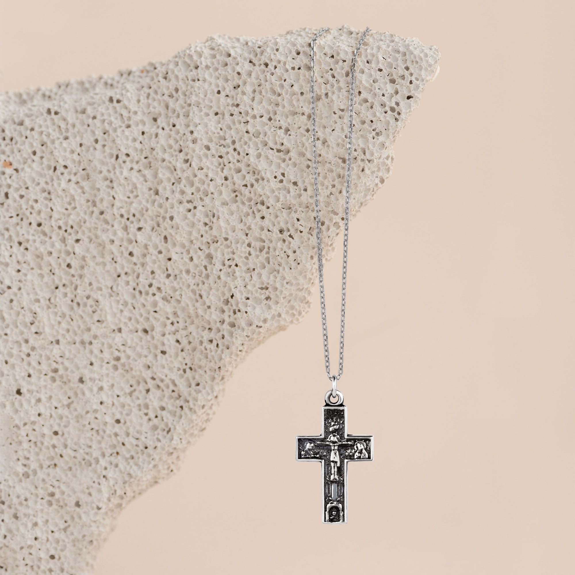 Mount Athos Sterling Silver Cross Pendant