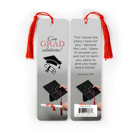 ConGRADulations Tasseled Bookmark – Jeremiah 29:11 Male