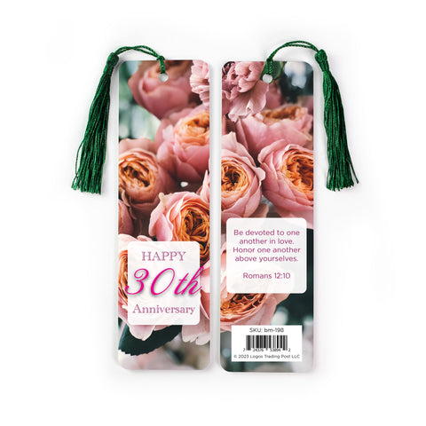 30th Anniversary Tasseled Bookmark – Romans 12:10