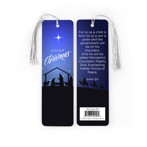 Merry Christmas Tasseled Bookmark – Isaiah 9:6