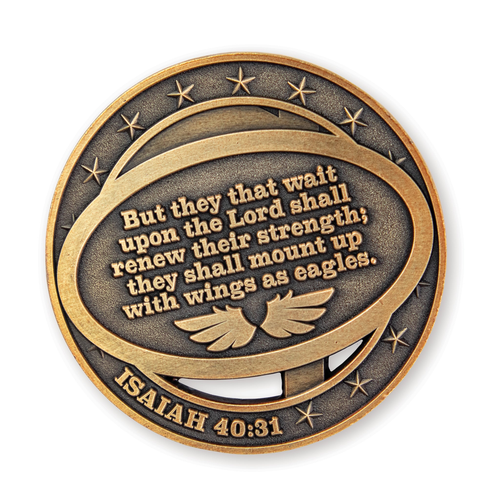 Eagle and Cross – Isaiah 40:31 Challenge Coin