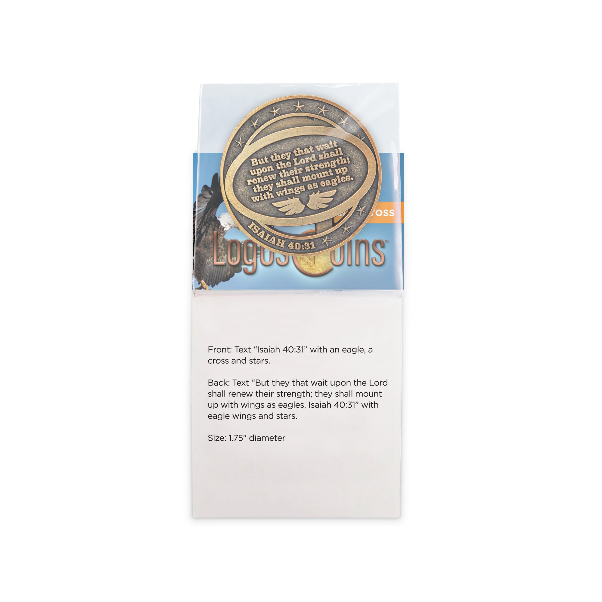 Eagle and Cross – Isaiah 40:31 Challenge Coin