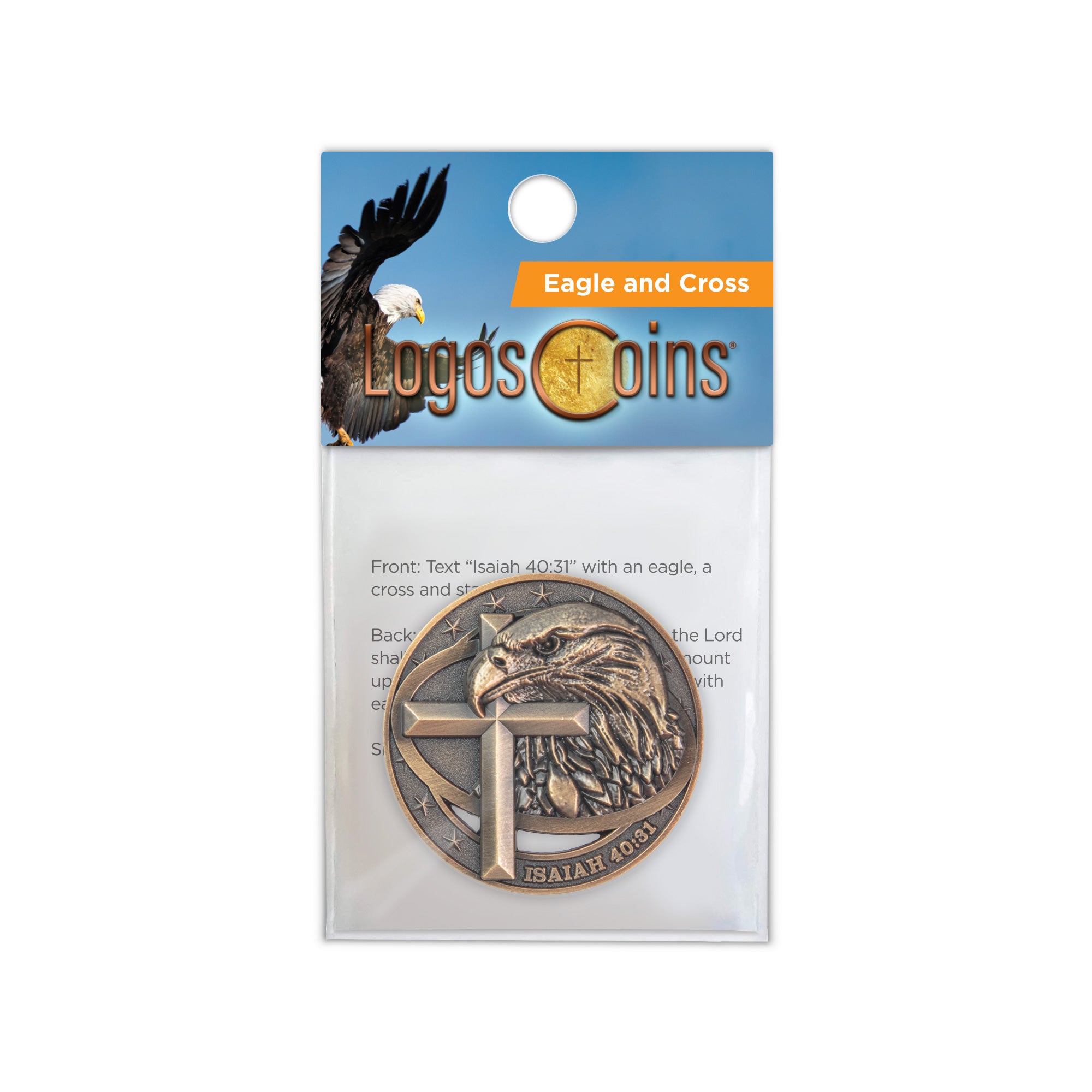 Eagle and Cross – Isaiah 40:31 Challenge Coin