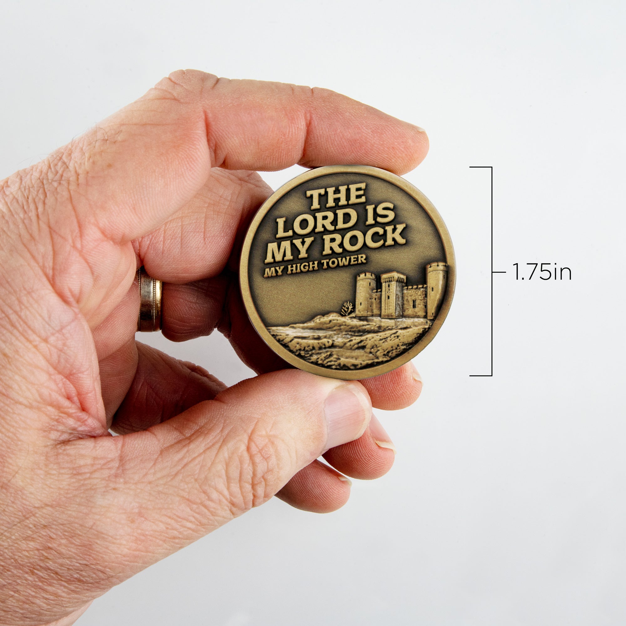 The Lord is My Rock – Psalm 18:2 Challenge Coin
