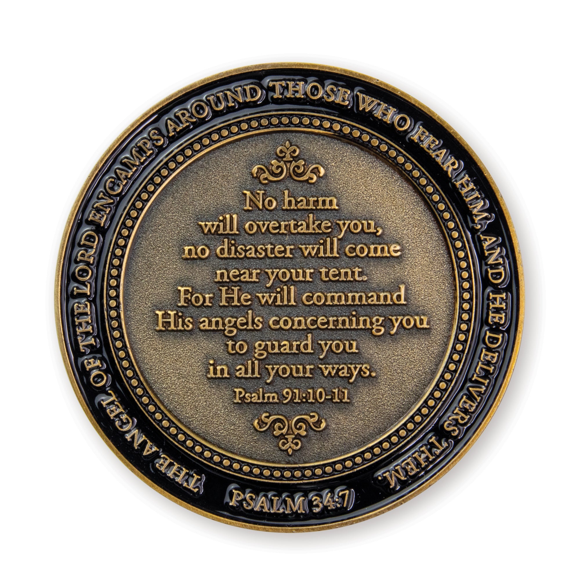 St Michael Kneeling Protection – Psalm 91 Challenge Coin