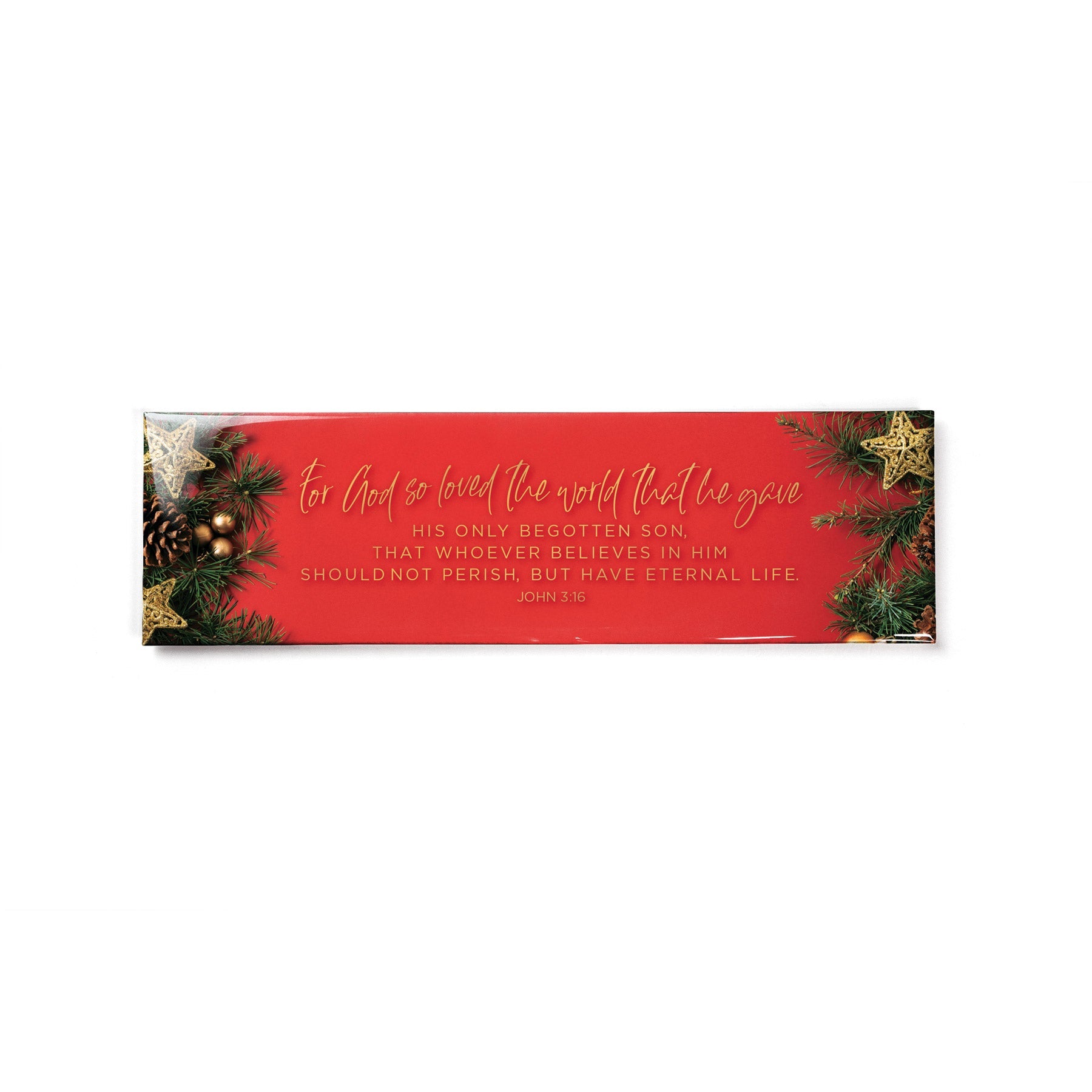 For God So Loved Christmas - John 3:16 - Large Fridge Scripture Magnet
