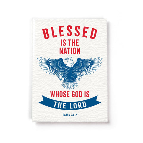 Patriotic - Psalm 33:12 - Fridge Scripture Magnet