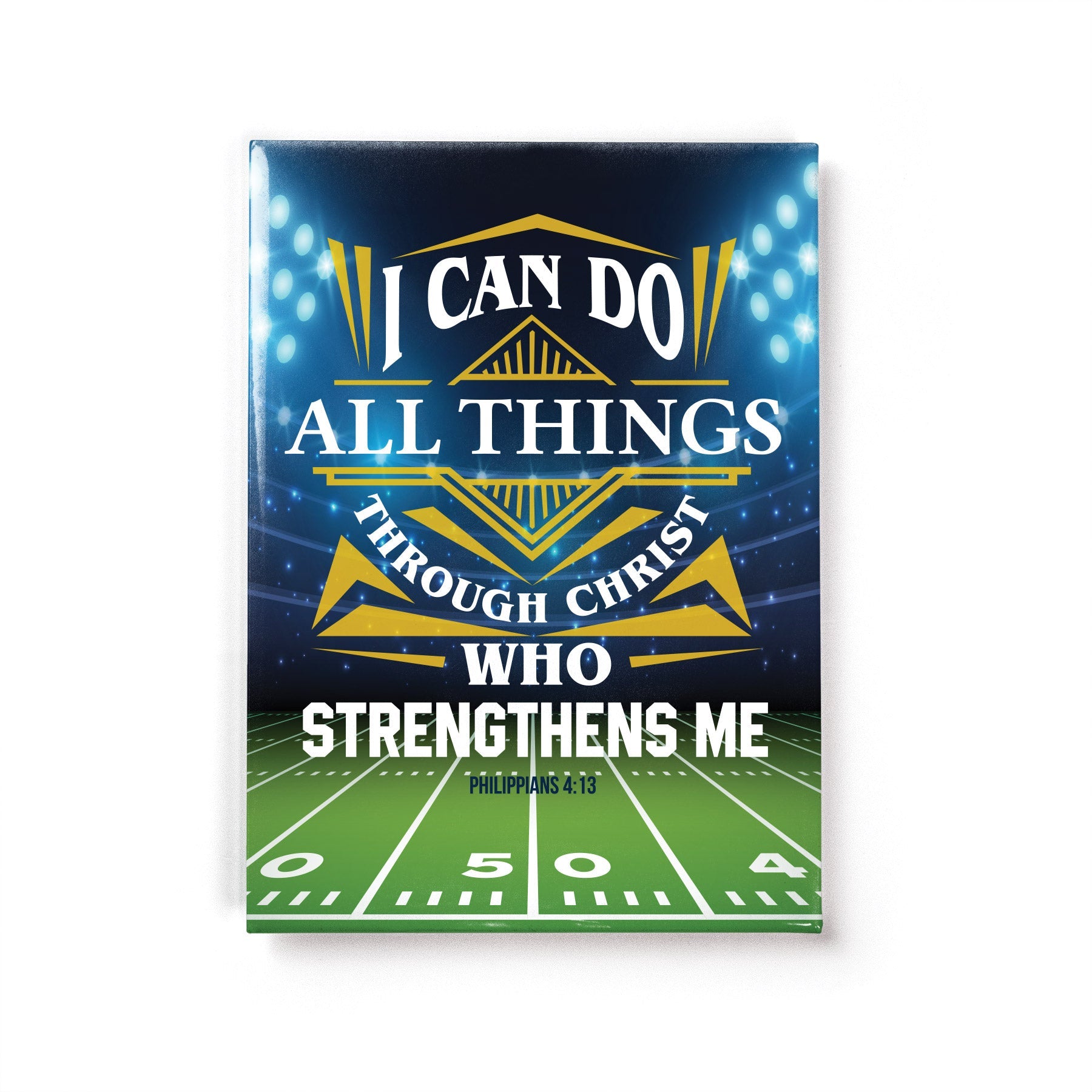 Football - Philippians 4:13 - Fridge Scripture Magnet