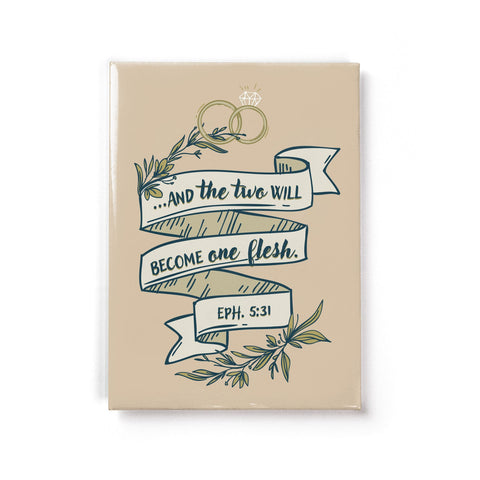 Wedding - Ephesians 5:31 - Fridge Scripture Magnet