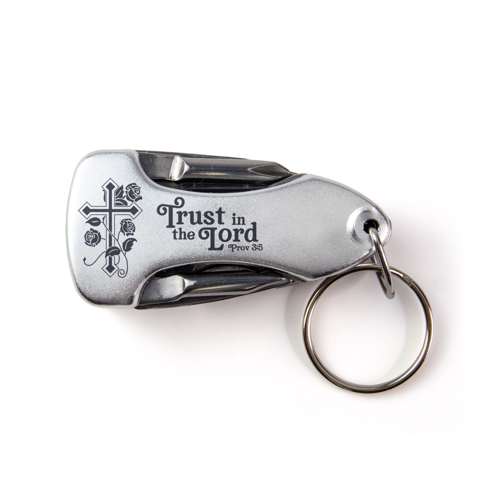 Keychain Multi-Tools With LED - Trust in the Lord: Prov. 3:5