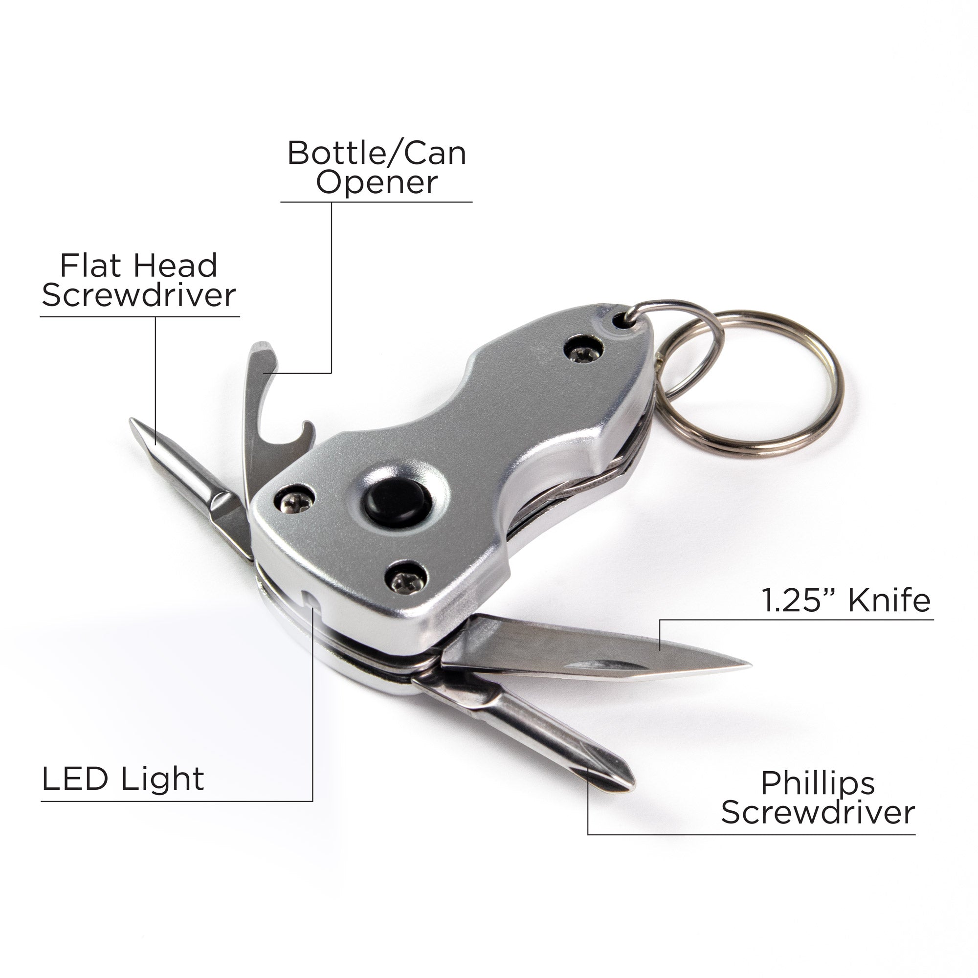 Keychain Multi-Tools With LED - Iron Sharpens Iron: Prov. 27:17
