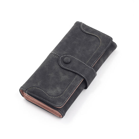 Suede Clutch Wallet – Black