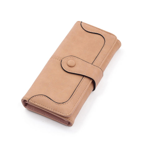 Suede Clutch Wallet – Soft Rose