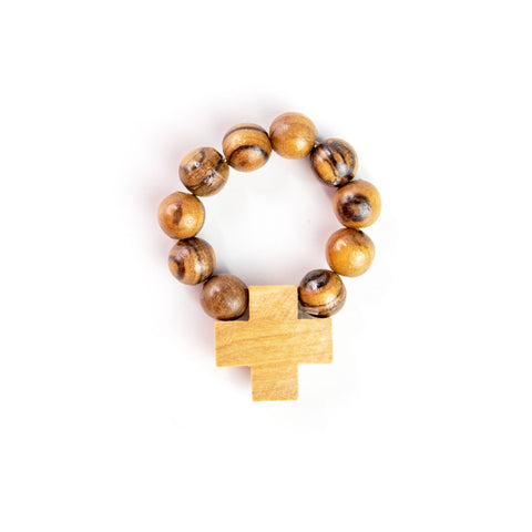 Holy Land Olive Wood Finger Rosary