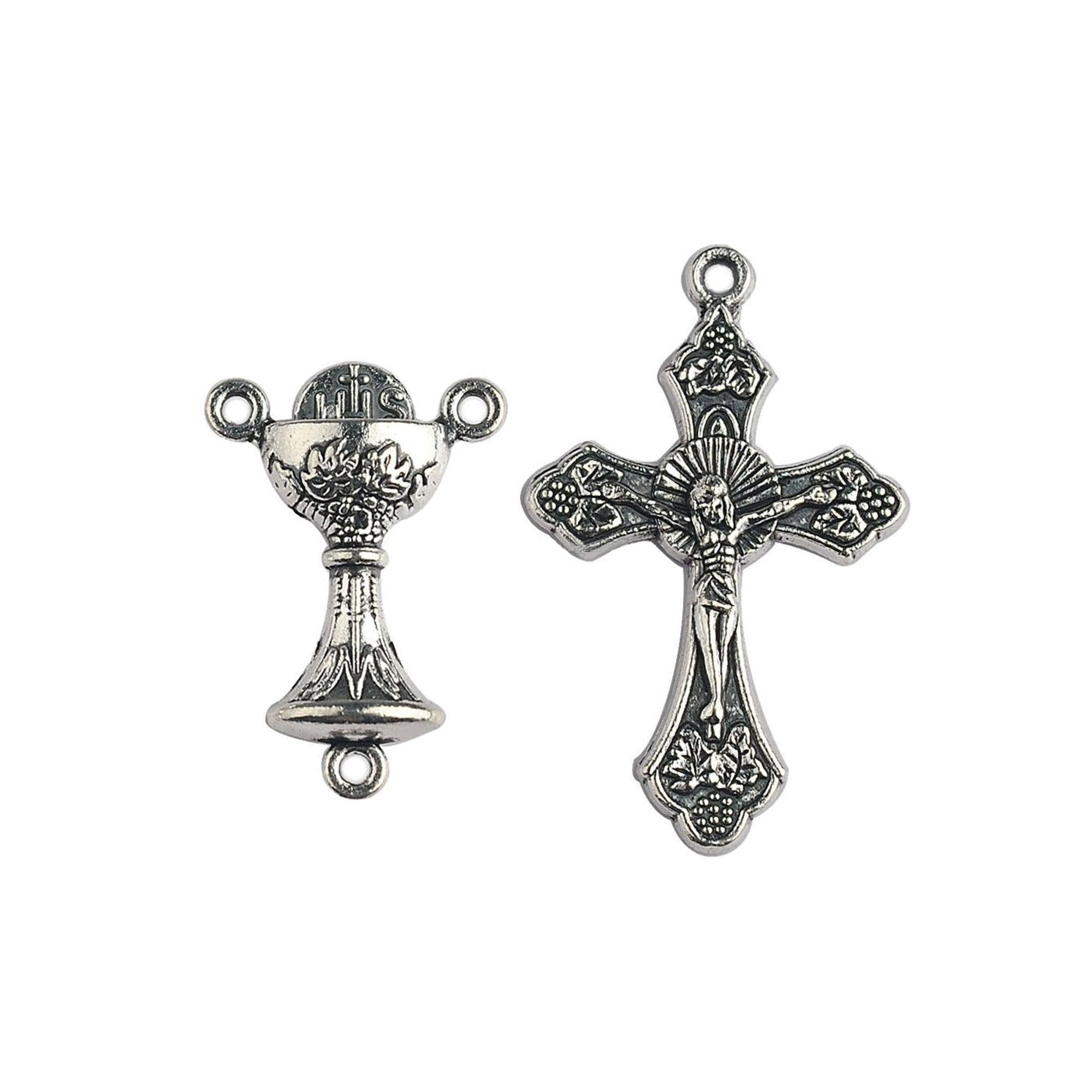 First Communion, Holy Land Olive Wood Pocket Auto Rosary, Made in Bethlehem