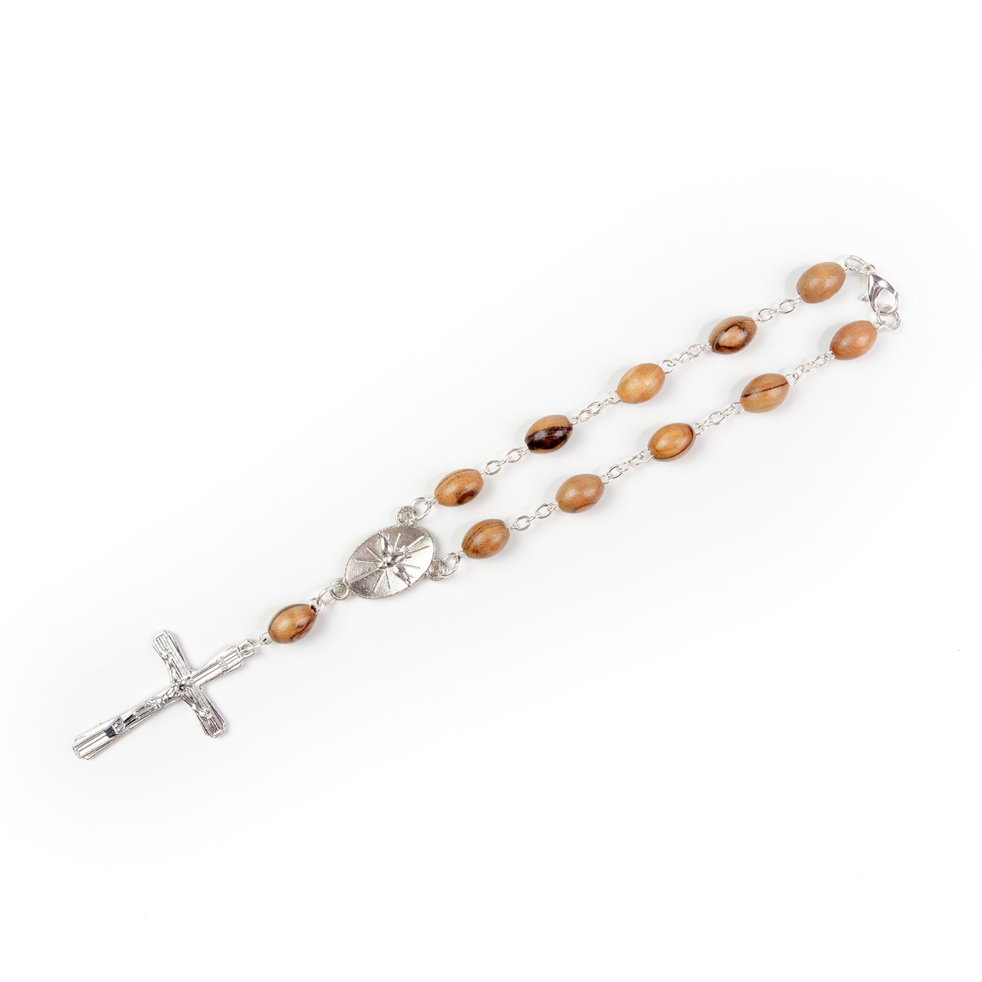 Confirmation, Holy Land Olive Wood Pocket Auto Rosary, Made in Bethlehem