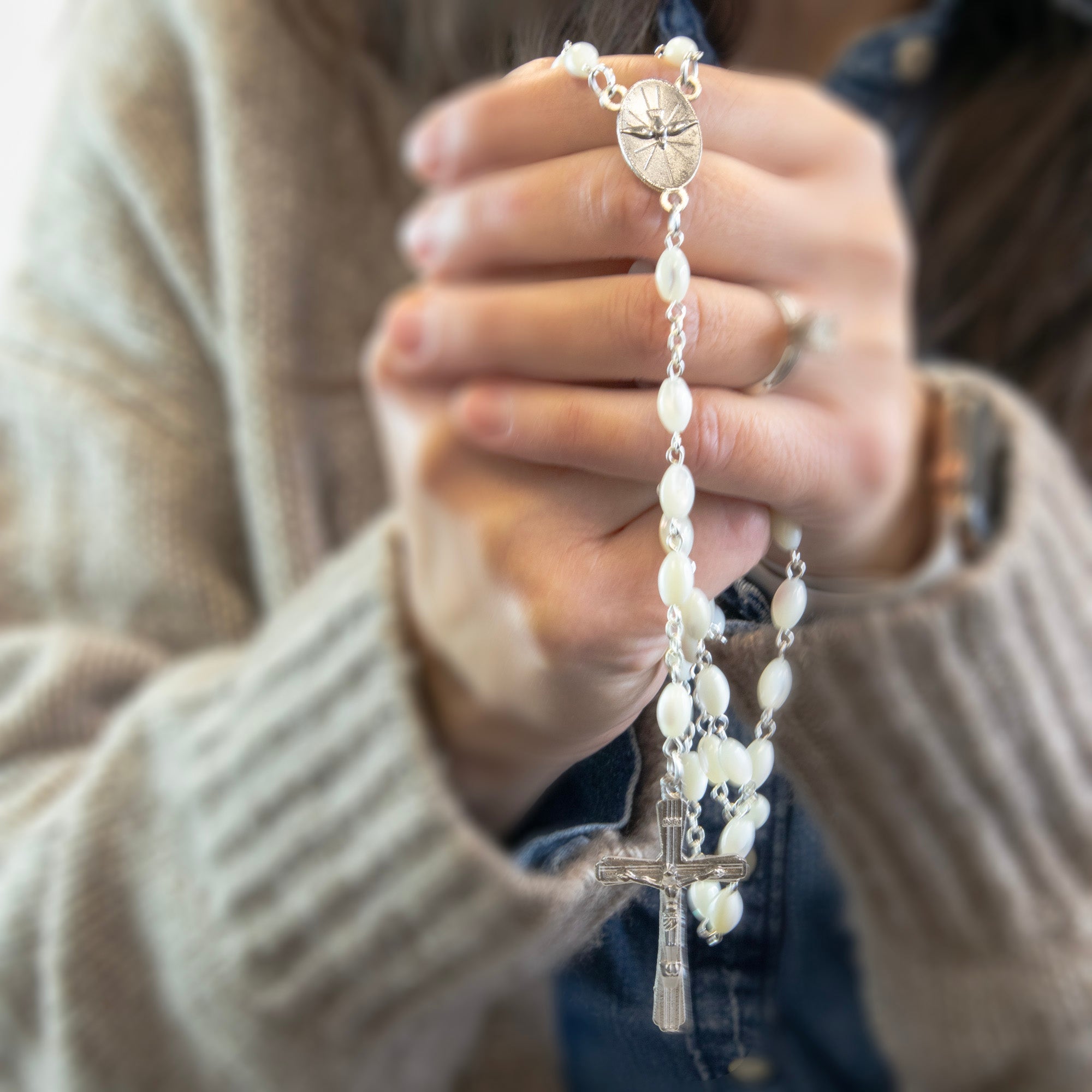 Mother of Pearl Catholic Rosary, Confirmation