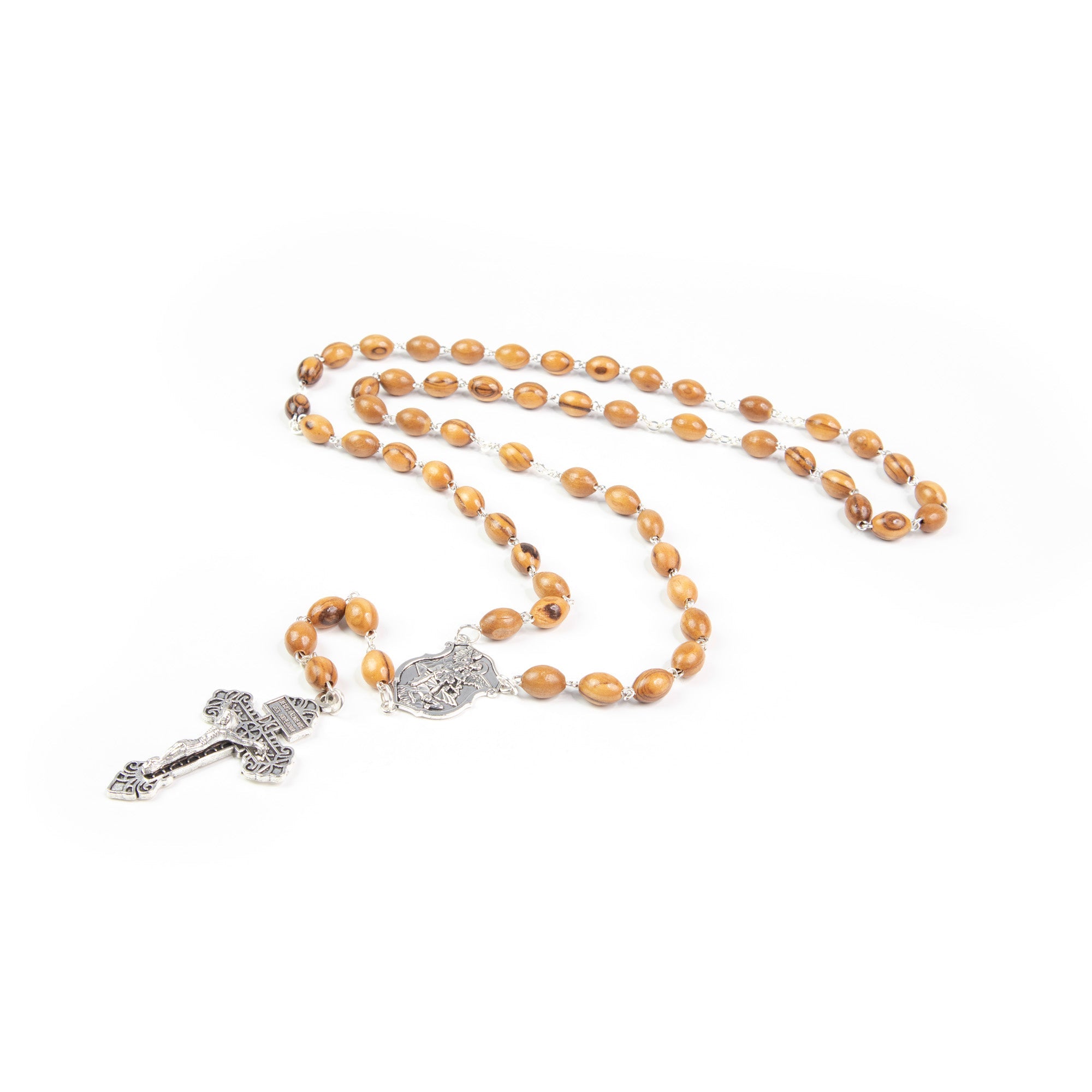 Saint Michael Olive Wood Rosary