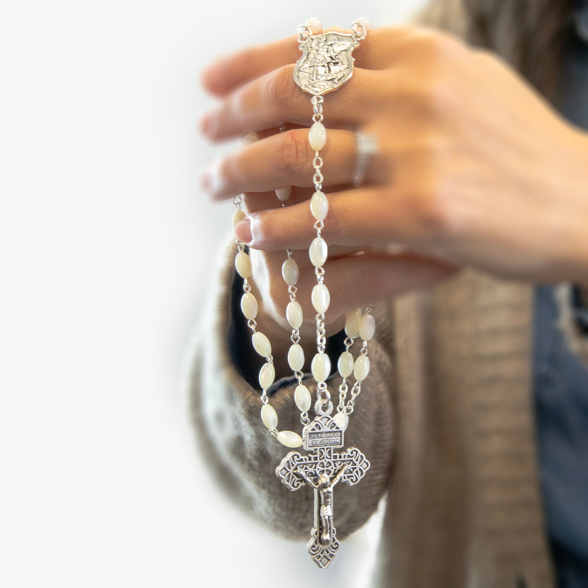 Mother of Pearl Catholic Rosary, Saint Michael