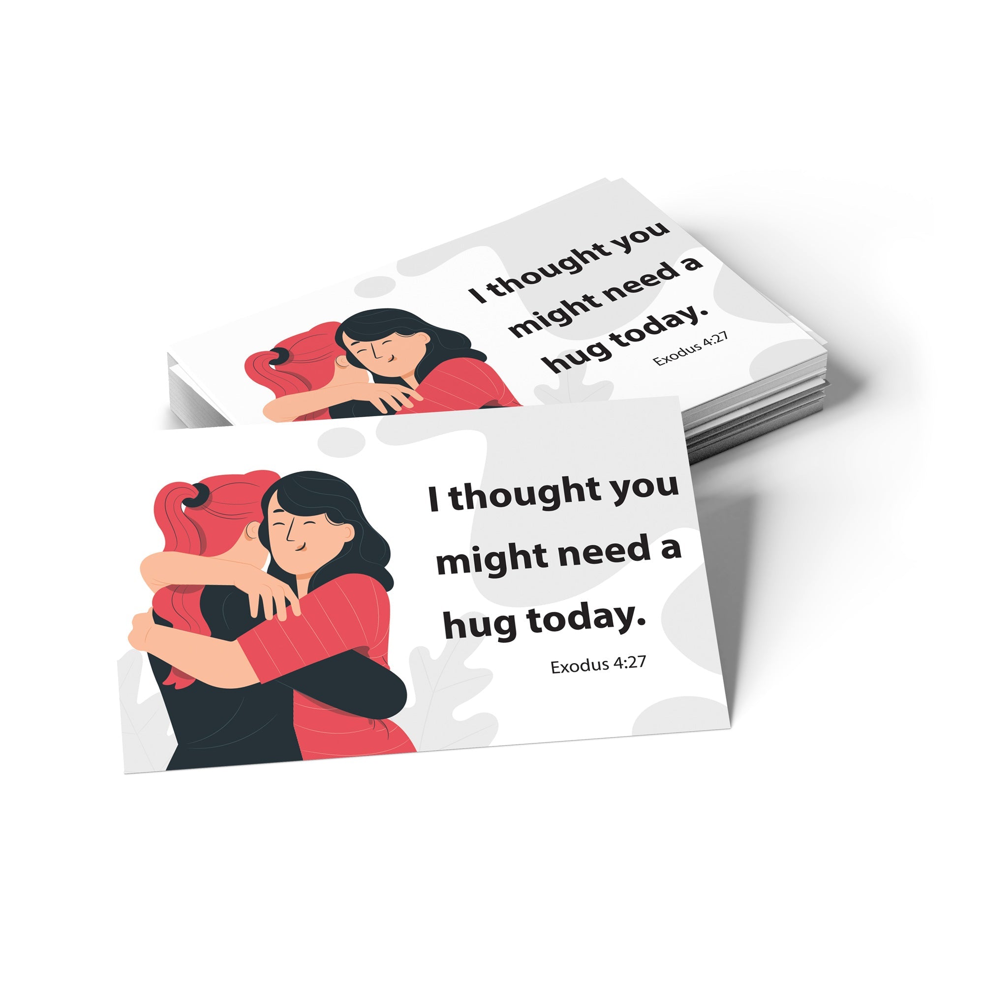 I thought you might need a hug today, Exodus 4:27, Pass Along Scripture Cards, Pack of 25