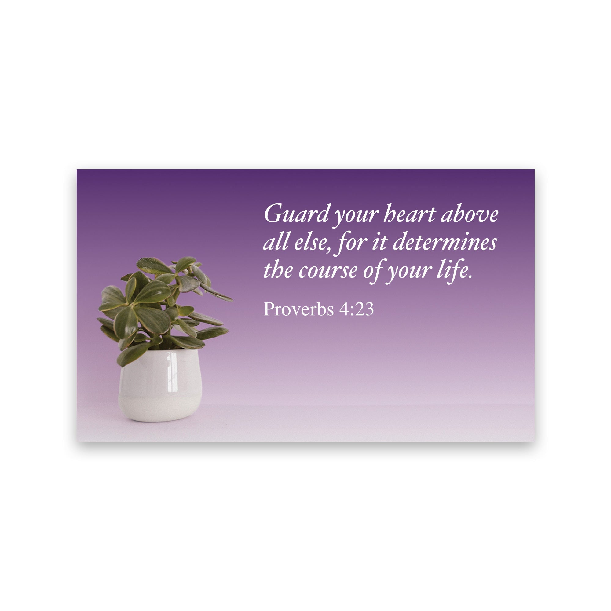Guard your heart, Proverbs 4:23, Pass Along Scripture Cards, Pack of 25