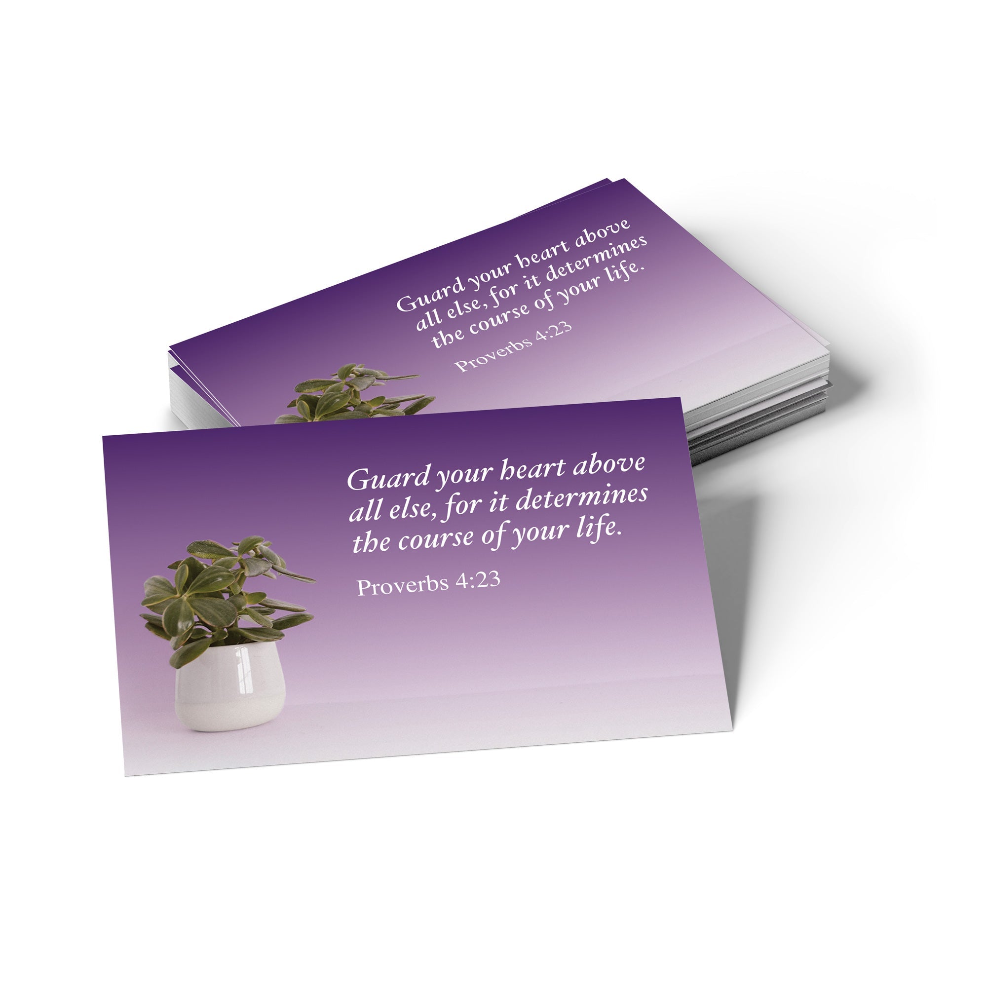 Guard your heart, Proverbs 4:23, Pass Along Scripture Cards, Pack of 25