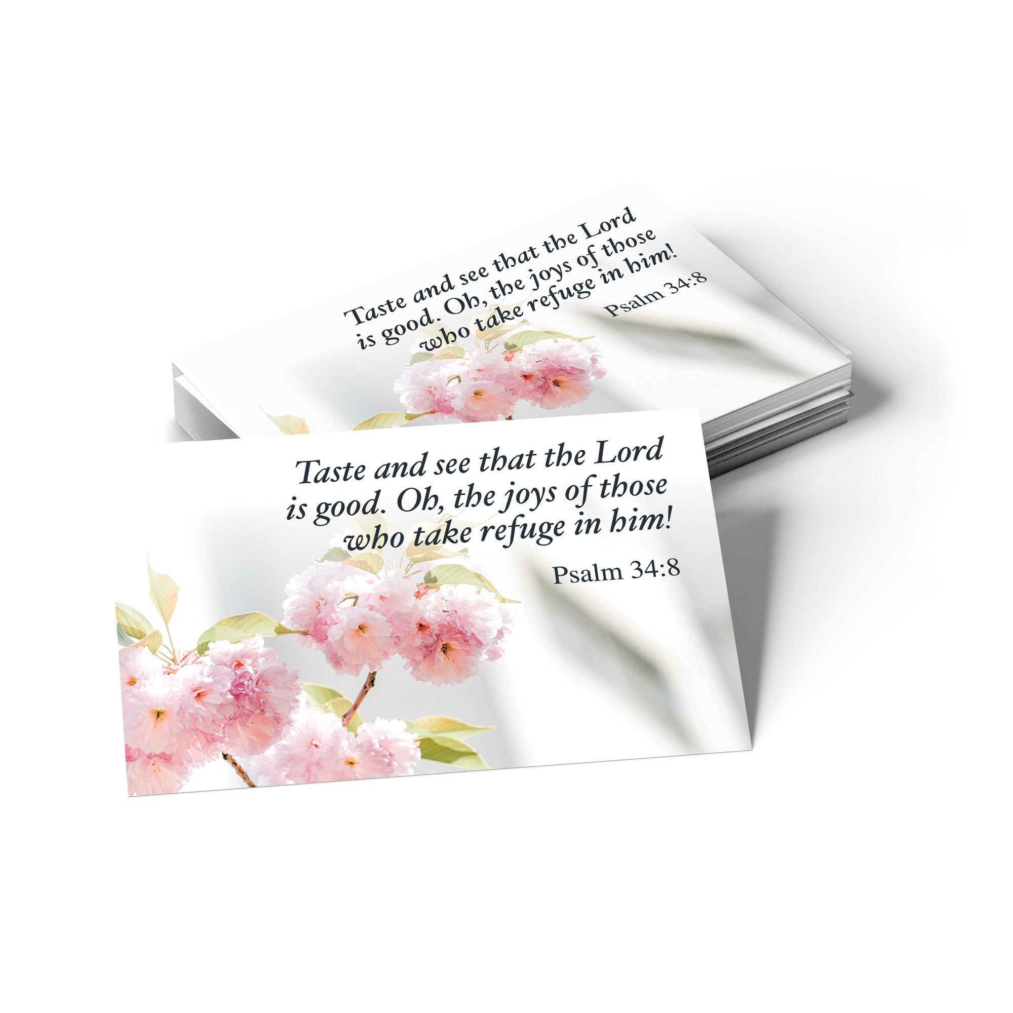 Taste and See, Psalm 34:8, Pass Along Scripture Cards, Pack of 25