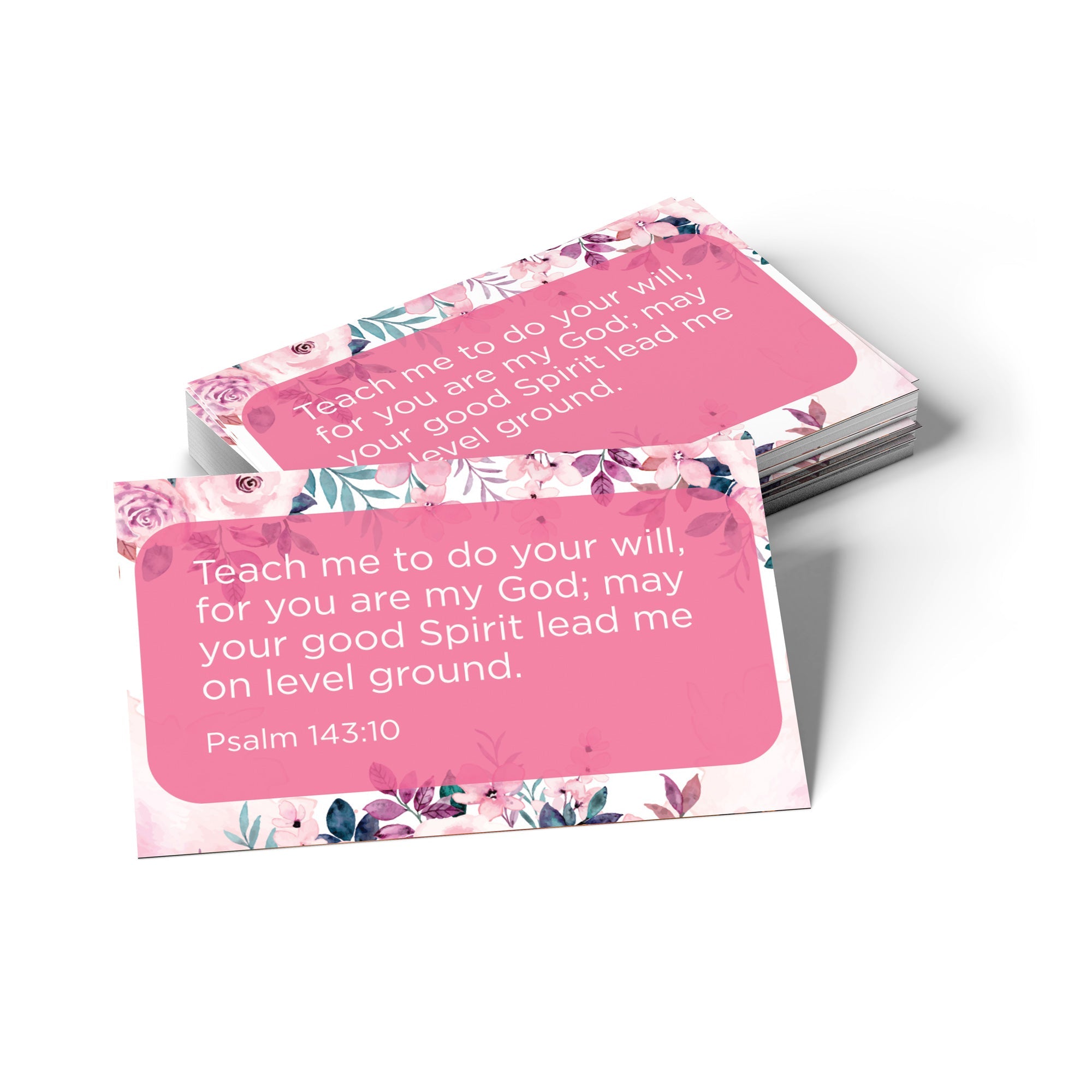 Teach me to do your will, Psalm 143:10, Pass Along Scripture Cards, Pack of 25