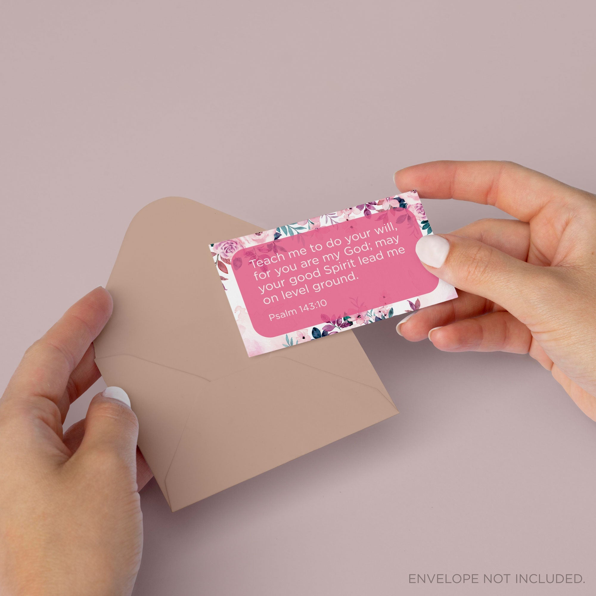 Teach me to do your will, Psalm 143:10, Pass Along Scripture Cards, Pack of 25