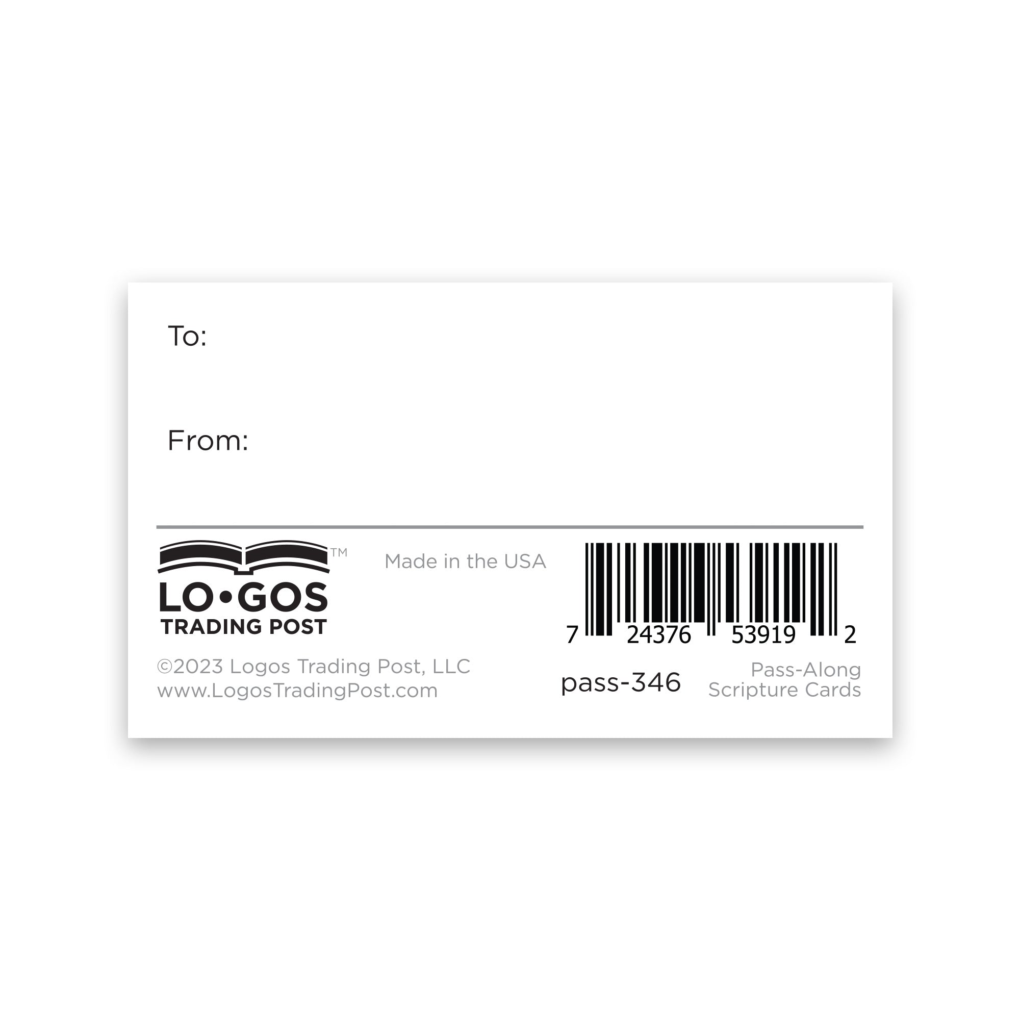 You, Lord, are forgiving, Psalm 86:5, Pass Along Scripture Cards, Pack of 25