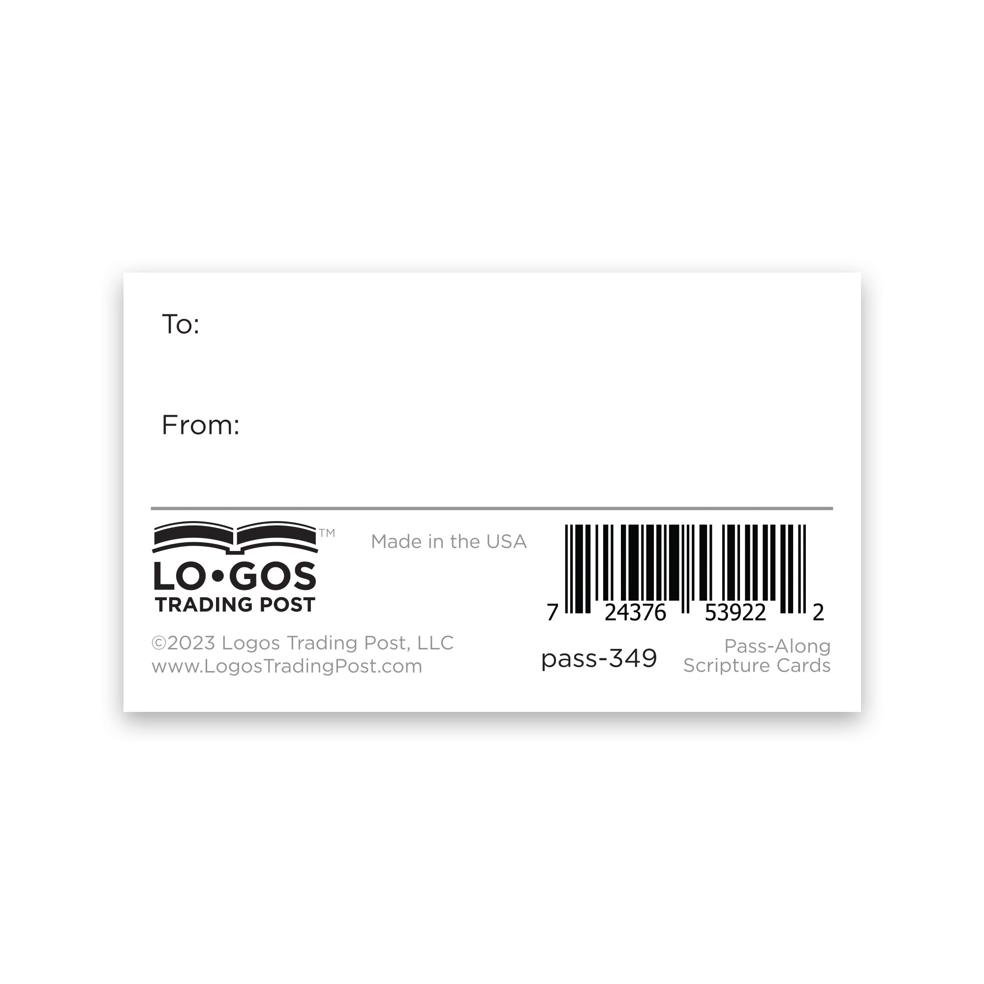 For the Lord is good, Psalm 100:5, Pass Along Scripture Cards, Pack of 25