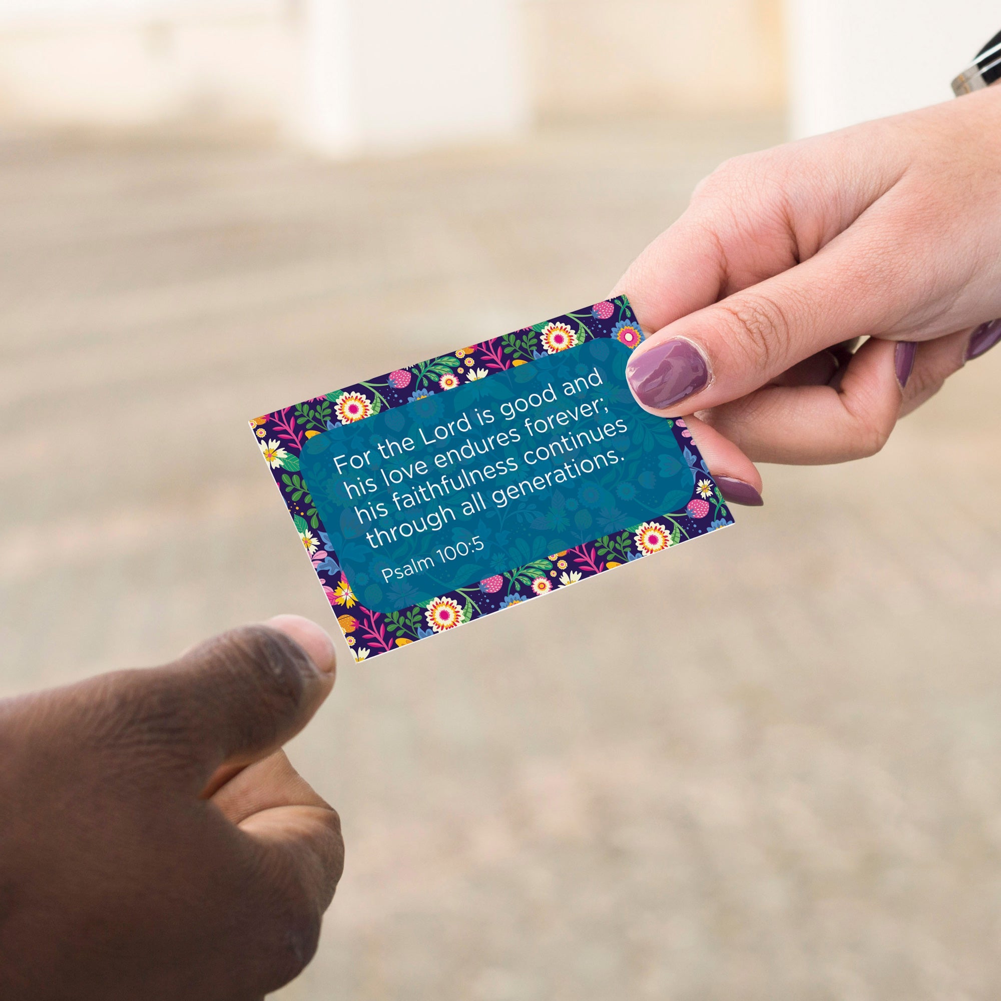 For the Lord is good, Psalm 100:5, Pass Along Scripture Cards, Pack of 25