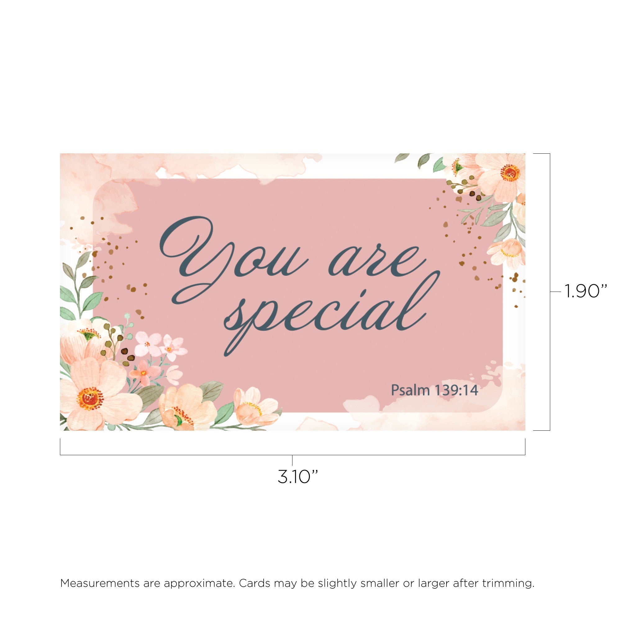 You are special, Psalm 139:14, Pass Along Scripture Cards, Pack of 25