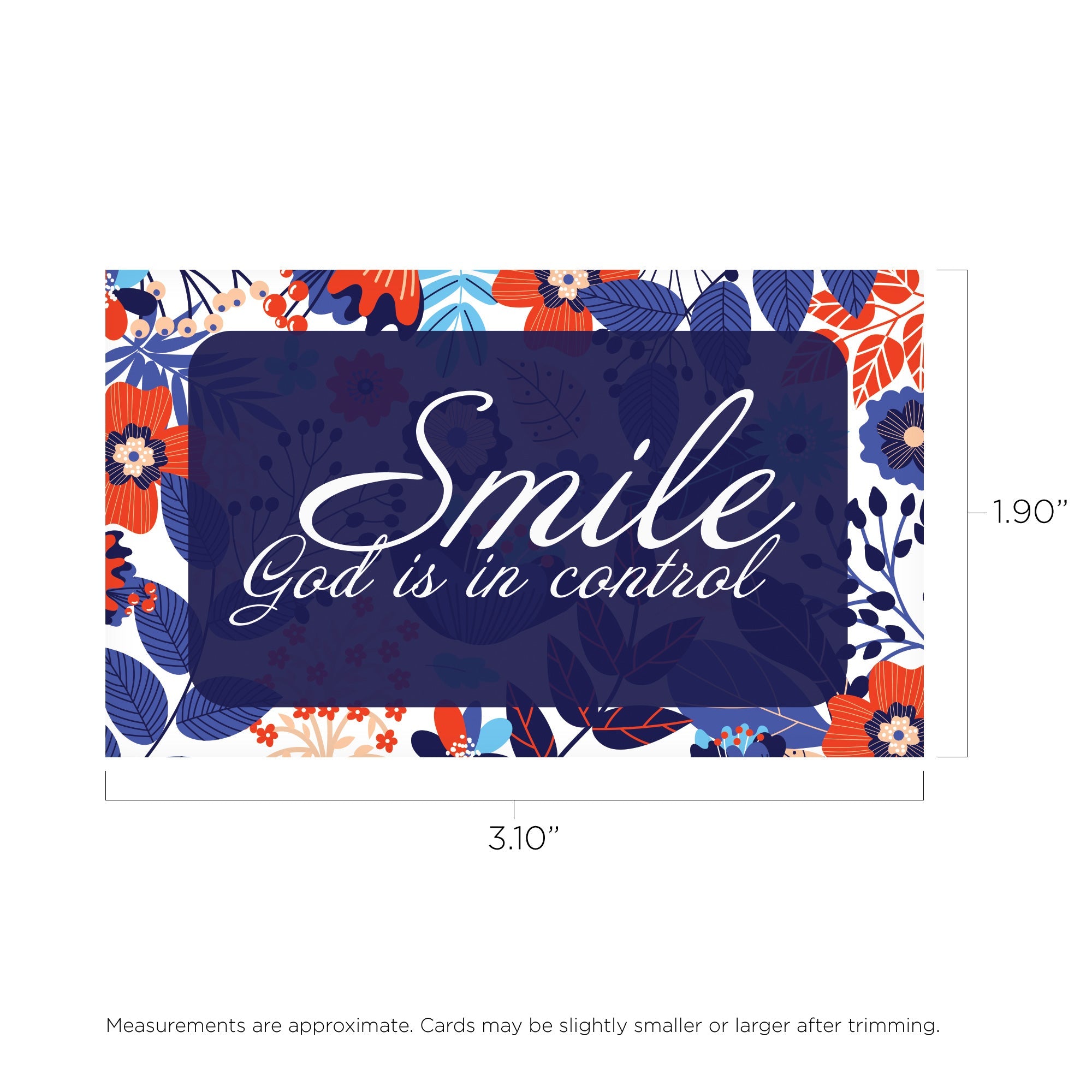 Smile. God is in control, Pass Along Scripture Cards, Pack of 25