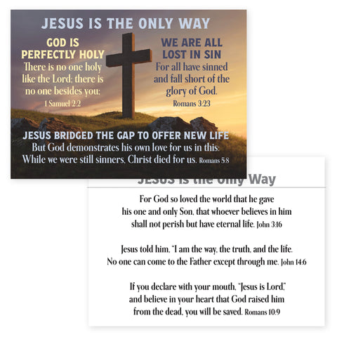 Jesus is the Only Way, Salvation Scripture Cards, Pack of 40