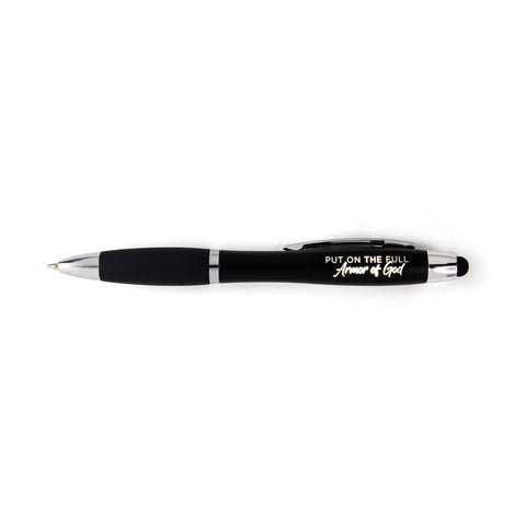 Armor of God Illuminated Scripture Stylus Pen - Black