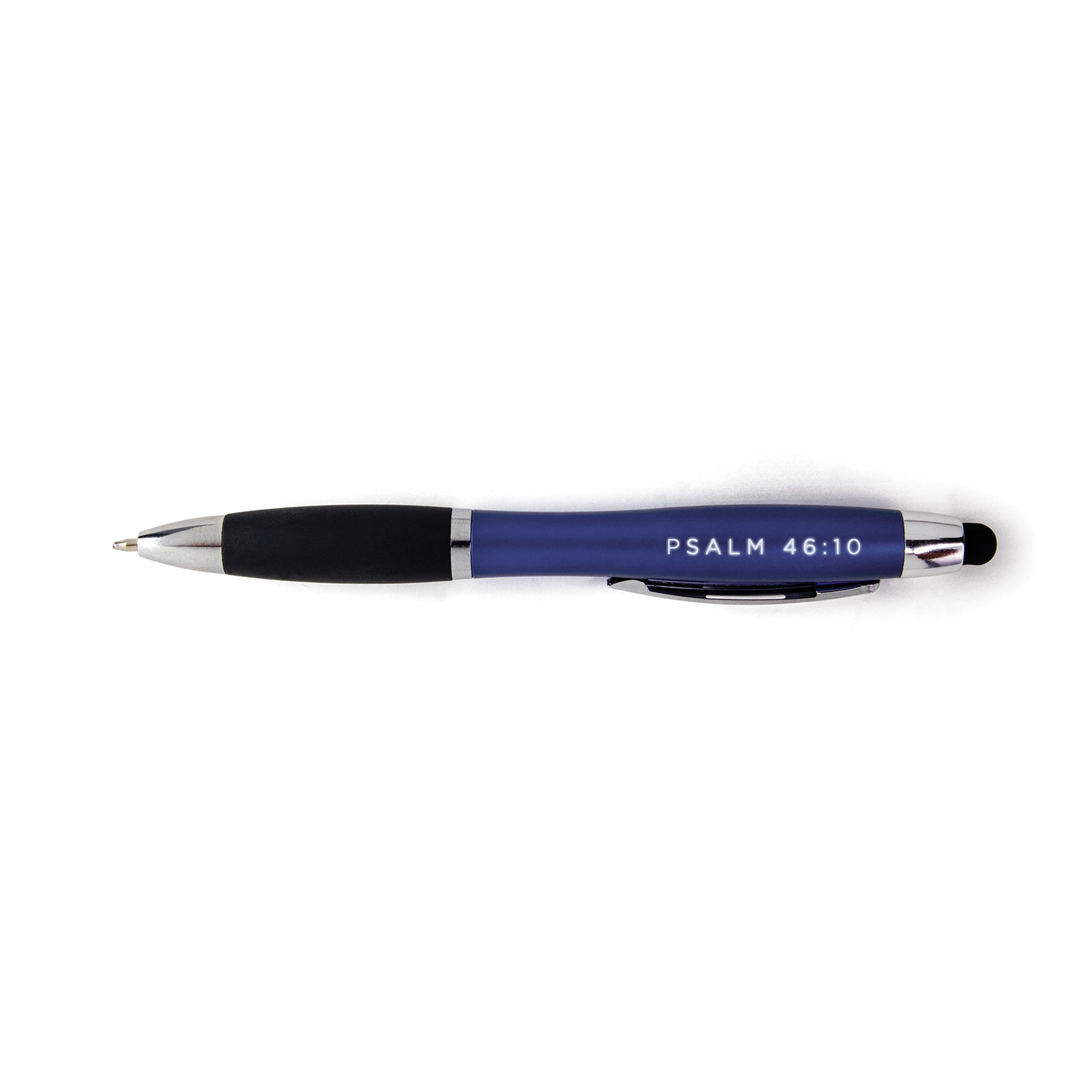 Be Still and Know Illuminated Scripture Stylus Pen - Dark Blue