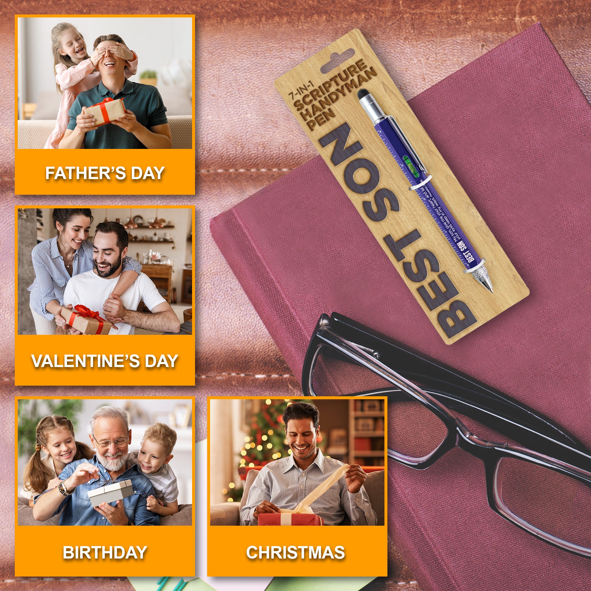 7 in 1 Multitool Pen With Scripture - Best Son: Job 12:12