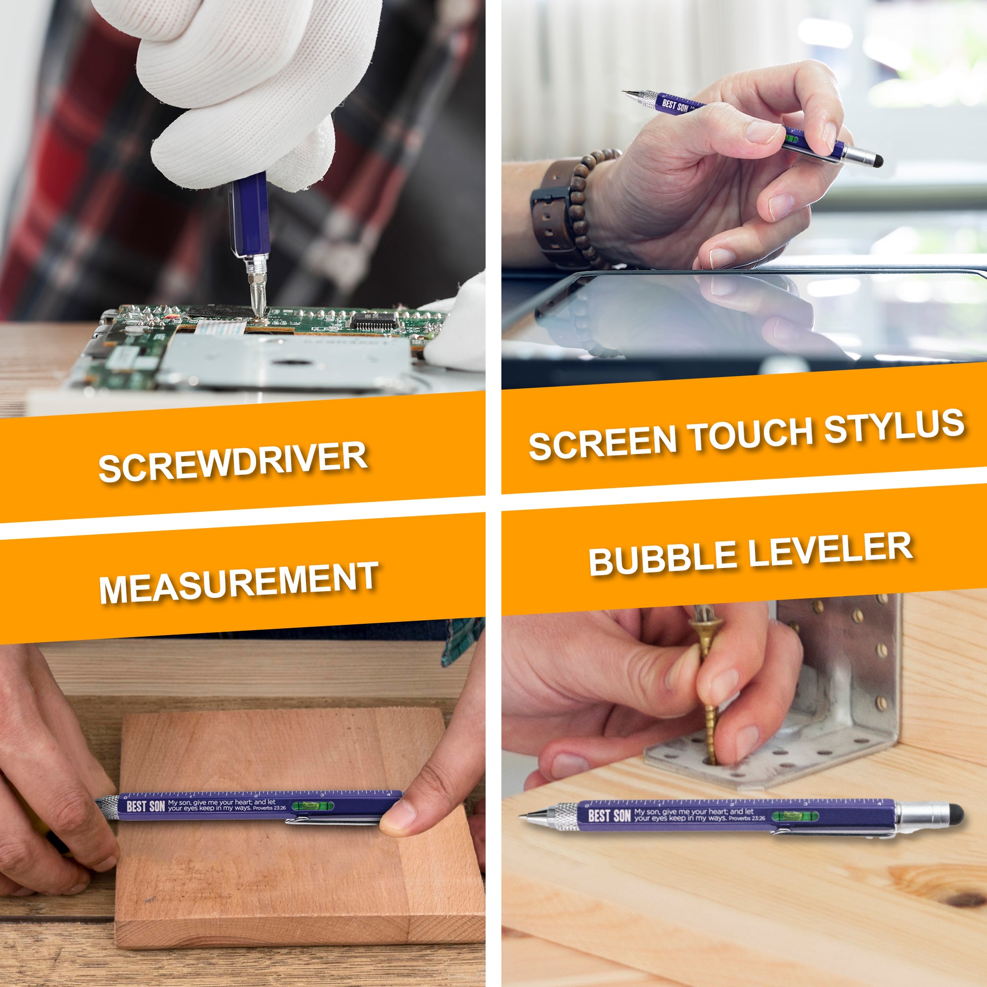 7 in 1 Multitool Pen With Scripture - Best Son: Job 12:12