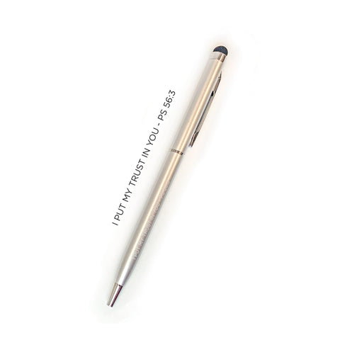 I Put My Trust in You Narrow Stylus Pen - Silver